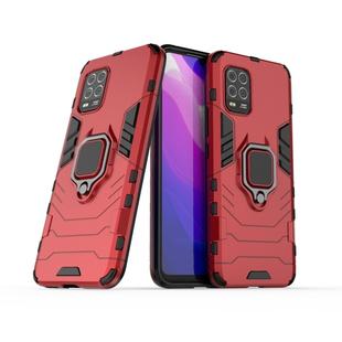 For Xiaomi Mi 10 Lite 5G PC + TPU Anti-fall Protective Case with Ring Holder(Red)