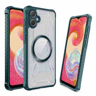For Samsung Galaxy A04e CD Texture Magsafe Phone Case(Dark Green)