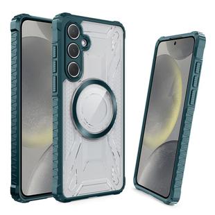 For Samsung Galaxy S24 5G CD Texture Magsafe Phone Case(Dark Green)