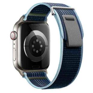 For Apple Watch SE 2023 40mm Dual-Section Loop Nylon Watch Band(Storm Blue)