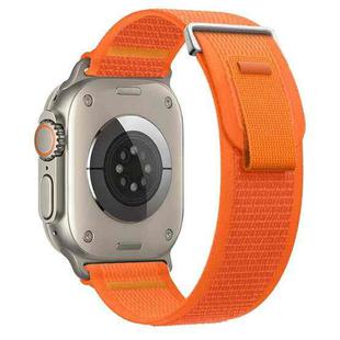 For Apple Watch Ultra 2 49mm Dual-Section Loop Nylon Watch Band(Orange)