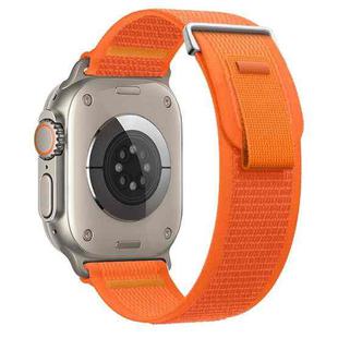 For Apple Watch Ultra 49mm Dual-Section Loop Nylon Watch Band(Orange)