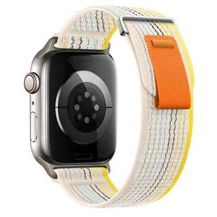 For Apple Watch Series 7 45mm Dual-Section Loop Nylon Watch Band(Colorful Starlight)