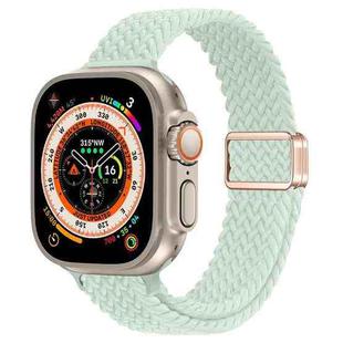 For Apple Watch Ultra 49mm Slim Magnetic Buckle Nylon Braided Watch Band(Light Mint)