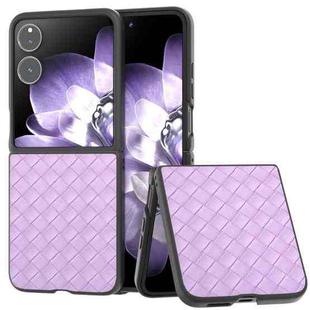 For Xiaomi Mix Flip Black Frame Woven Texture PU Phone Case(Purple)