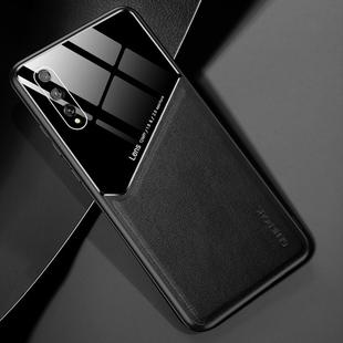 For Huawei Enjoy 10s All-inclusive Leather + Organic Glass Protective Case with Metal Iron Sheet(Black)