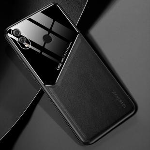 For Huawei Honor 8X All-inclusive Leather + Organic Glass Protective Case with Metal Iron Sheet(Black)