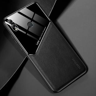 For Huawei Honor 8X Max All-inclusive Leather + Organic Glass Protective Case with Metal Iron Sheet(Black)
