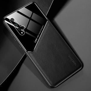 For Huawei Honor 20 All-inclusive Leather + Organic Glass Protective Case with Metal Iron Sheet(Black)