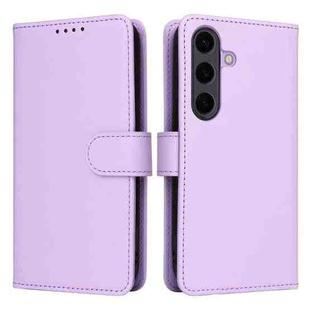 For Samsung Galaxy S25+ 5G BETOPNICE BN-005 2 in 1 Detachable Imitate Genuine Leather Phone Case(Light Purple)