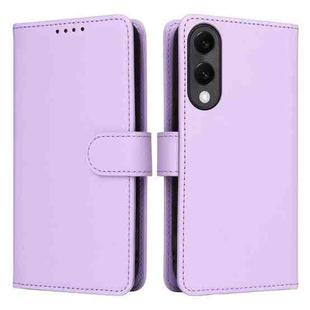 For Samsung Galaxy S25 Edge 5G BETOPNICE BN-005 2 in 1 Detachable Imitate Genuine Leather Phone Case(Light Purple)