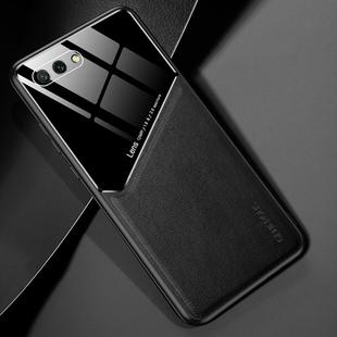 For Huawei Honor 10 All-inclusive Leather + Organic Glass Protective Case with Metal Iron Sheet(Black)