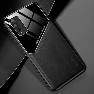 For Huawei Honor Play 4T Pro All-inclusive Leather + Organic Glass Protective Case with Metal Iron Sheet(Black)