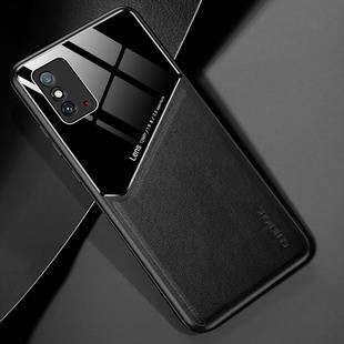 For Huawei Honor X10 Max 5G All-inclusive Leather + Organic Glass Protective Case with Metal Iron Sheet(Black)