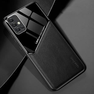 For Huawei Honor 30s All-inclusive Leather + Organic Glass Protective Case with Metal Iron Sheet(Black)