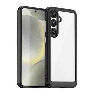 For Samsung Galaxy S25 5G Colorful Series Acrylic Hybrid TPU Phone Case(Black)