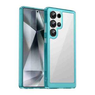 For Samsung Galaxy S25 Ultra 5G Colorful Series Acrylic Hybrid TPU Phone Case(Transparent Blue)