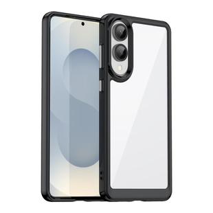 For Samsung Galaxy S25 Edge 5G Colorful Series Acrylic Hybrid TPU Phone Case(Black)