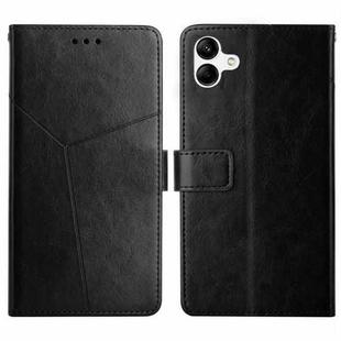 For Samsung Galaxy A07 5G Y-shaped Pattern Flip Leather Phone Case(Black)