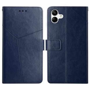 For Samsung Galaxy A07 5G Y-shaped Pattern Flip Leather Phone Case(Blue)