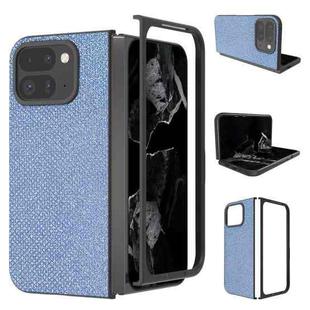 For Google Pixel 9 Pro Fold Diamond Frame Edge Full Coverage Phone Case(Sapphire Blue)