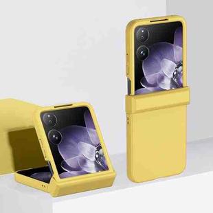 For Xiaomi Mix Flip 2 3 in 1 Skin Feel PC Phone Case(Lemon Yellow)