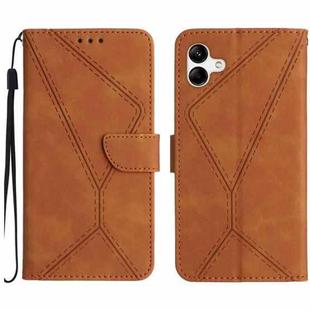 For Samsung Galaxy A07 5G Stitching Embossed Leather Phone Case(Brown)