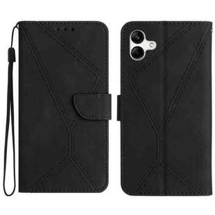 For Samsung Galaxy A07 5G Stitching Embossed Leather Phone Case(Black)