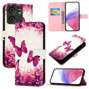 For BLU View 5 3D Painting Horizontal Flip Leather Phone Case(Rose Butterfly)