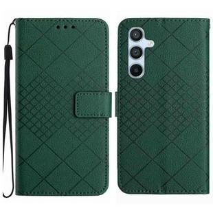 For Samsung Galaxy A16 5G Rhombic Grid Texture Leather Phone Case(Green)