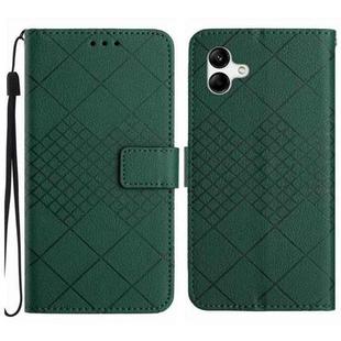 For Samsung Galaxy A07 5G Rhombic Grid Texture Leather Phone Case(Green)