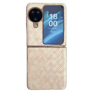 For OPPO Find N3 Flip Colorful Woven Pattern Full Coverage Phone Case(Orange)