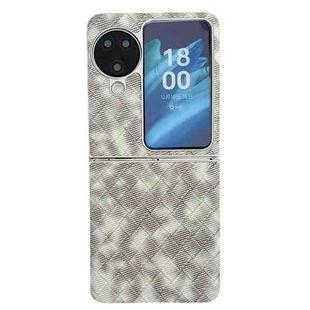 For OPPO Find N3 Flip Colorful Woven Pattern Full Coverage Phone Case(Black White)