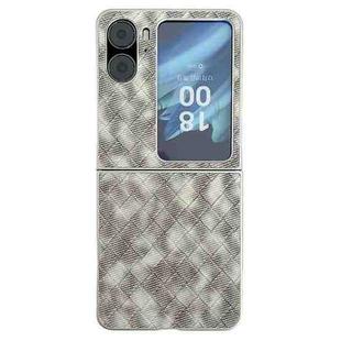 For OPPO Find N2 Flip Colorful Woven Pattern Full Coverage Phone Case(Black White)