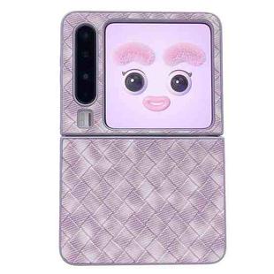 For Huawei Pura X Colorful Woven Pattern Full Coverage Phone Case(Purple)