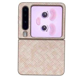 For Huawei Pura X Colorful Woven Pattern Full Coverage Phone Case(Orange)
