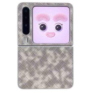 For Huawei Pura X Colorful Woven Pattern Full Coverage Phone Case(Black White)