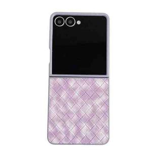 For Samsung Galaxy Z Flip7 5G Colorful Woven Pattern Full Coverage Phone Case(Purple)