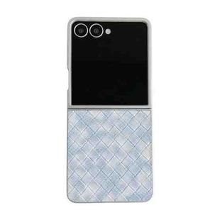 For Samsung Galaxy Z Flip7 5G Colorful Woven Pattern Full Coverage Phone Case(Blue)