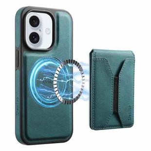 For iPhone 16 Plus Denior D17 Skin Feel MagSafe Detachable Card Slot Phone Case(Blue)