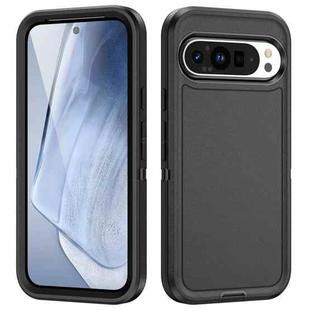 For Google Pixel 9 Pro Life Waterproof Rugged PC + Silicone Phone Case(Black)