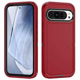 For Google Pixel 9 Pro Life Waterproof Rugged PC + Silicone Phone Case(Red + Black)