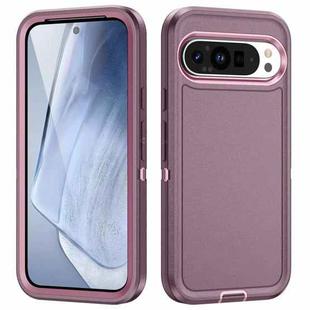 For Google Pixel 9 Pro Life Waterproof Rugged PC + Silicone Phone Case(Purple + Pink)