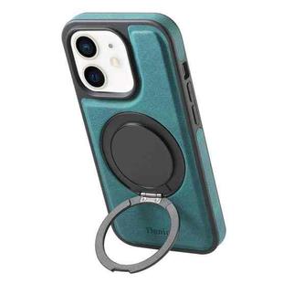 For iPhone 12 / 12 Pro Denior A14 Skin Feel Rotating Holder MagSafe Phone Case(Blue)