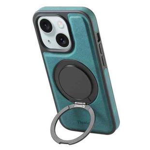 For iPhone 15 Plus / 14 Plus Denior A14 Skin Feel Rotating Holder MagSafe Phone Case(Blue)