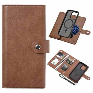 For iPhone 16 Pro ViLi GVA Series MagSafe Magnetic RFID Leather Phone Case(Brown)