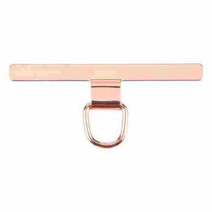 T-shape Metal Mobile Phone Lanyard Fixing Gasket(Rose Gold)