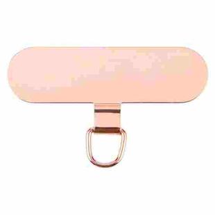 Oval Metal Mobile Phone Lanyard Fixing Gasket(Rose Gold)