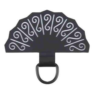 Fan-shaped Metal Mobile Phone Lanyard Fixing Gasket(Black)