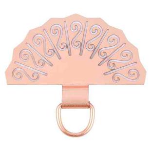 Fan-shaped Metal Mobile Phone Lanyard Fixing Gasket(Rose Gold)